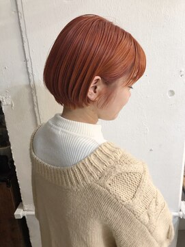 シエン 恵比寿(CIEN) オレンジベージュ//ショートボブ/丸みショート/ケアブリーチ