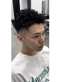 オールバックパーマ