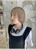 ボブ/ベージュカラー