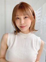 エトラ 渋谷店(etora)&nbsp;前髪 ネビージュ ボブルフ 黒髪 ワンレン 小顔 "