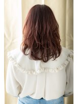 カバーヘア ブリス 戸田公園西口店(COVER HAIR bliss)&nbsp;■チェリーレッド小顔ウェーブミディアム611戸田公園20代30代