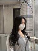 髪質改善暗髪韓国へア大人グレージュ前髪無し１０代２０代顔周り