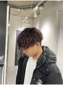 『Mackey』ツイストパーマ×ピンクメッシュ
