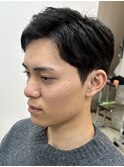 七、三分け×短髪スタイル