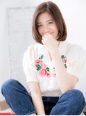海浜幕張/髪質改善/チェリーレッド×内巻きワンカールボブh