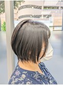 楽々シースルーショートボブ