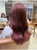 エクステ/ピンクブラウン/レイヤーロング