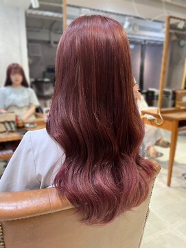 アンククロス 表参道(ANKH CROSS) エクステ/ピンクブラウン/レイヤーロング