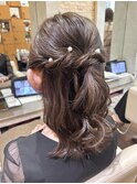 大人かわいい♪華やかハーフアップスタイル