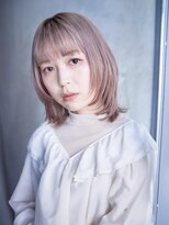 《髪質改善 縮毛矯正/ 酸性ストレート/髪質改善トリートメント》nui + (茨木店) ミディアムヘア/暗めカラー/グランマッシュ/茨木