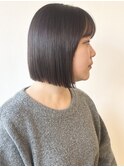 【morio松戸 石山】大人可愛いナチュラルボブ前髪有り20代30代
