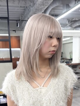 ニコ トウキョウ 渋谷(nico TOKYO) ホワイトベージュダブルカラーピンクハイトーン韓国レイヤー