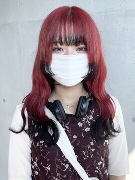 デート 下北沢(DATE) 下北沢切りっぱなしボブリーチカラーダブルカラーレイヤーボブ◇