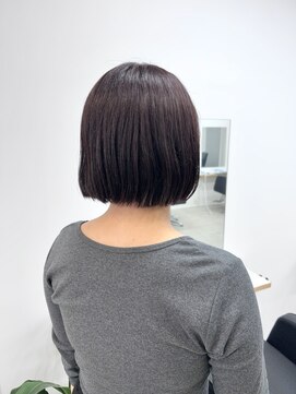 パール(Pearl) ボブ/暖色カラー/ワインレッドカラー