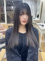 シダミノオ(sida MINOH) ダークグレージュ/セミロング/艶髪