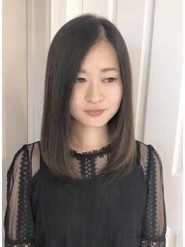 ロンドアベニール 北千住(Lond avenir) ミルクティーベージュ☆まとまり重視セミディ☆担当 本田奈穂美