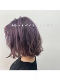 高城涼也 切りっぱなしボブ×バイオレット