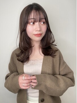 ニューラインギンザ(New-Line 銀座) [中野莉子］韓国くびれヘア大人ミディアムシースルーバング3