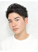 アップバングくせ毛風パーマ