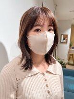 バッタ(Batta)&nbsp;[KENTA]顔周りレイヤー×ホワイトベージュ(インナー)×medium