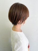 キャンバス バイ ネオリーブ 横浜西口(Canvas by neo.)&nbsp;大人可愛い丸みショートボブ　ブラウンベージュ