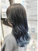 韓国風ブルーグレージュのグラデーション☆20代30代