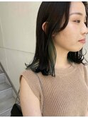 【Barouche/中島綾子】　インナーカラー　グリーン　堀江