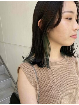 バローチェ(Barouche) 【Barouche/中島綾子】　インナーカラー　グリーン　堀江