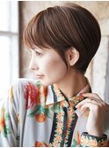 ショートカット×ひし形ショートボブ×前髪あり20代30代40代 s03