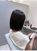大人かわいい ボブ グレージュ