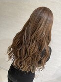 【白髪ぼかしハイライトカラーベージュ】
