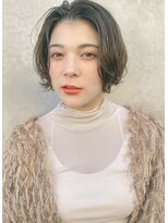 レジュアル(RESSUAL) デザインカラーレイヤーカットウェットヘア夏オリーブベージュ