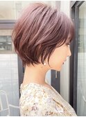ショートヘア/ショートボブ/髪質改善/暖色カラー/阪急豊中