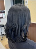 30代40代ミディアムレイヤー髪質改善根元パーマ白髪染め