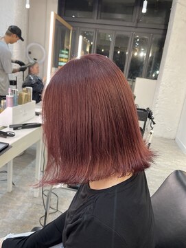 ブレンド 渋谷(BLend) マチルダボブ前髪ハイライトグレージュ