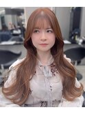 韓国ピンクベージュレイヤー