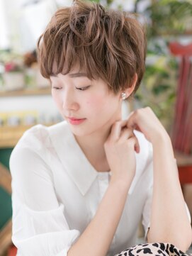 カバーヘア イヴ 戸頭店(COVER HAIR EVE) アシンメトリー外国人風耳かけオン眉ショートc6戸頭20代30代!