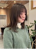 ミディアムレイヤー＊顔周り＊顔周りレイヤー＊オリーブベージュ