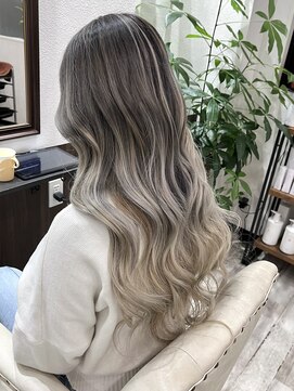 ベルヘアーデザイン 堺東(Belle hair Design) バレイヤージュ/外国人風/レイヤーカット/堺東/ケアブリーチ