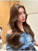 韓国ヘア　2wayバング  レイヤーカット くびれヘア  顔周り