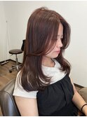 ワンホンレイヤー×ピンクベージュ