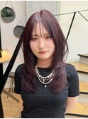 ミディアム×レイヤースタイル×ラベンダー【10代20代30代】
