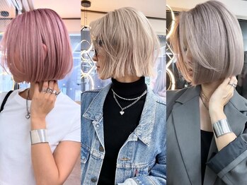 ラ キング(LA KING)の写真/【栄/久屋大通】《ボブ×ハイトーン》数ミリのニュアンスチェンジで理想のシルエットを叶えるこだわりボブ