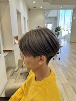 ロンド ラマ 岐阜(Lond bla-ma) センターパート×グレージュ【Lond伊藤メンズ】