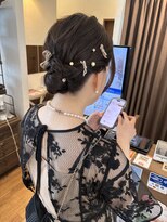 ビーバイシージャストビューティー(B by C just beauty)&nbsp;ヘアアレンジ　結婚式参列