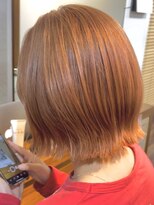 エスポワール(Espoir)&nbsp;大人のオレンジカラー×小顔くびれボブ