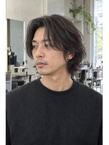 ネイヴスヘアー 香椎照葉店(Neivs Hair)&nbsp;メンズミディアムウルフ 長めパーマ風スタイル