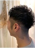刈り上げクセ毛風パーマ