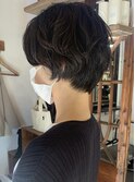 耳だしショート×ミストバング×癖毛カット×ウザバング×ボブ