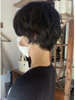 ナタン 自由が丘(NATHAN)&nbsp;耳だしショート×ミストバング×癖毛カット×ウザバング×ボブ